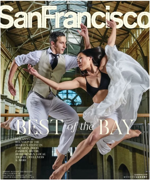 Photo of San Francisco Magazine shows Dr. Delgado voted " Best of the Bay" for Best Plastic Surgeon.