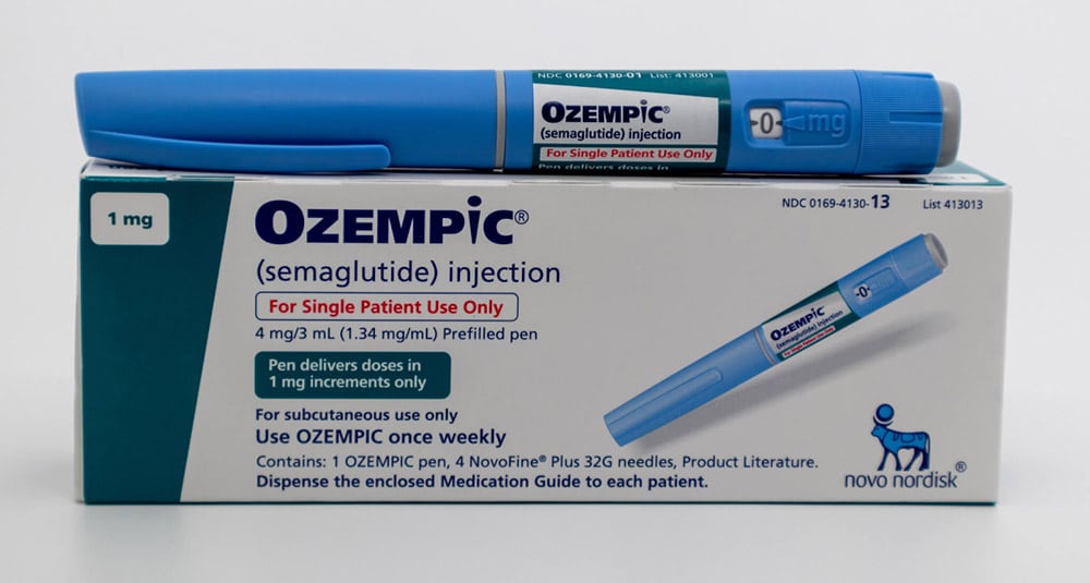 Ozempic injection for the treatment of diabetes and off-label use for weight loss