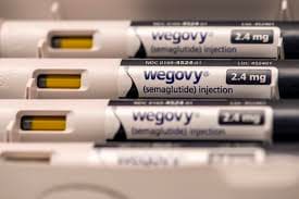 Photo of Wegovy medication, a semaglutide, FDA approved for weight reduction.
