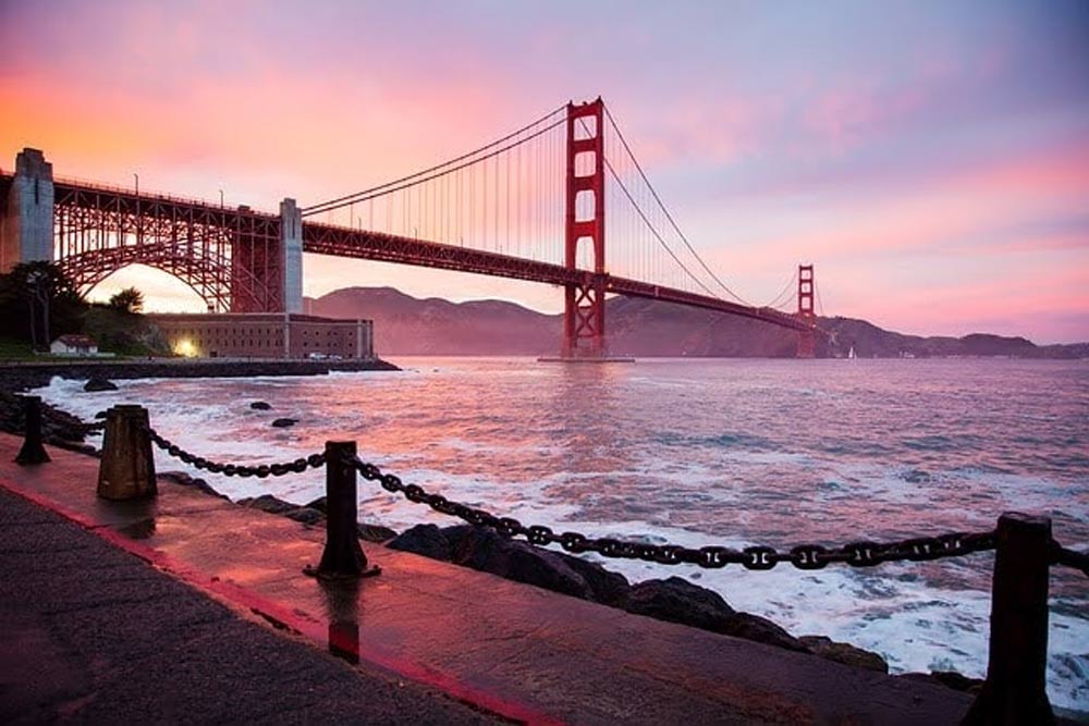 Golden Gate Bridge in San Francisco, California.